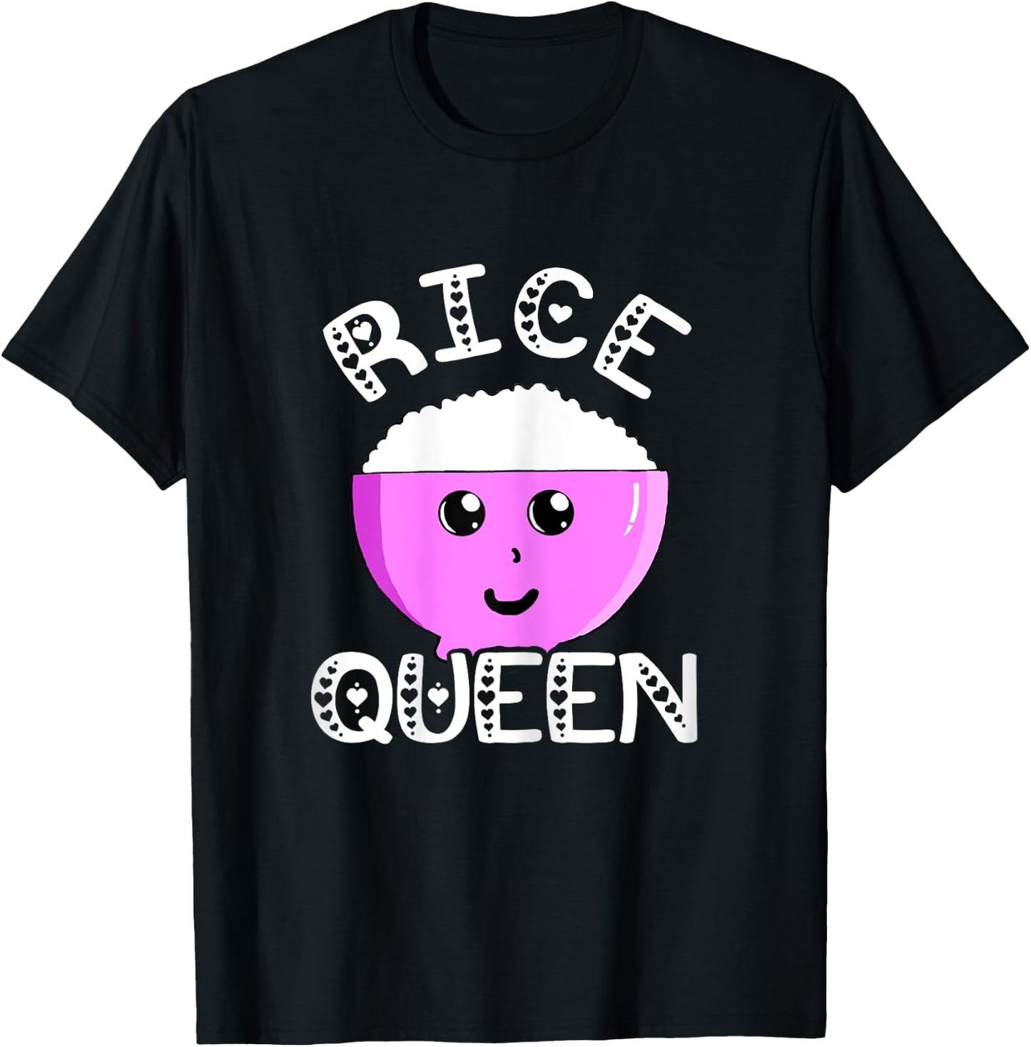 Rice Queen Rice Queen Asian Kitchen Rice Bowl Kawaii T-Shirt - T-Shirt | Black