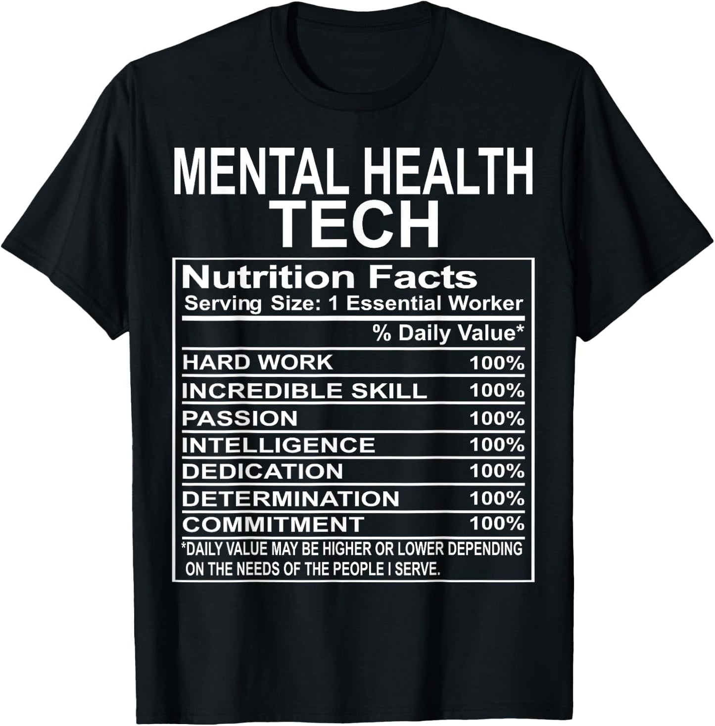 Mental Health Technician Gifts Appreciation Funny T-Shirt - T-Shirt | Black