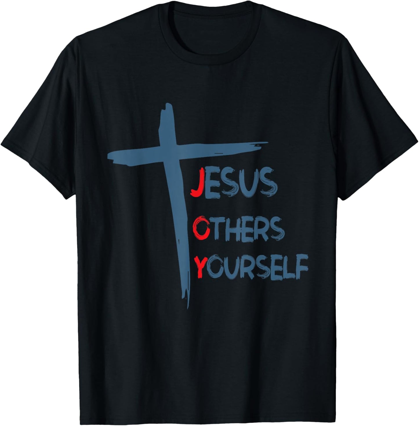 JOY Jesus Others Yourself Christian Cross T-Shirt - T-Shirt | Black