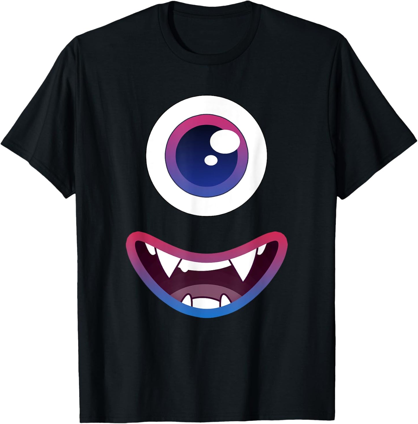Monster Face Halloween T-Shirt - T-Shirt | Black
