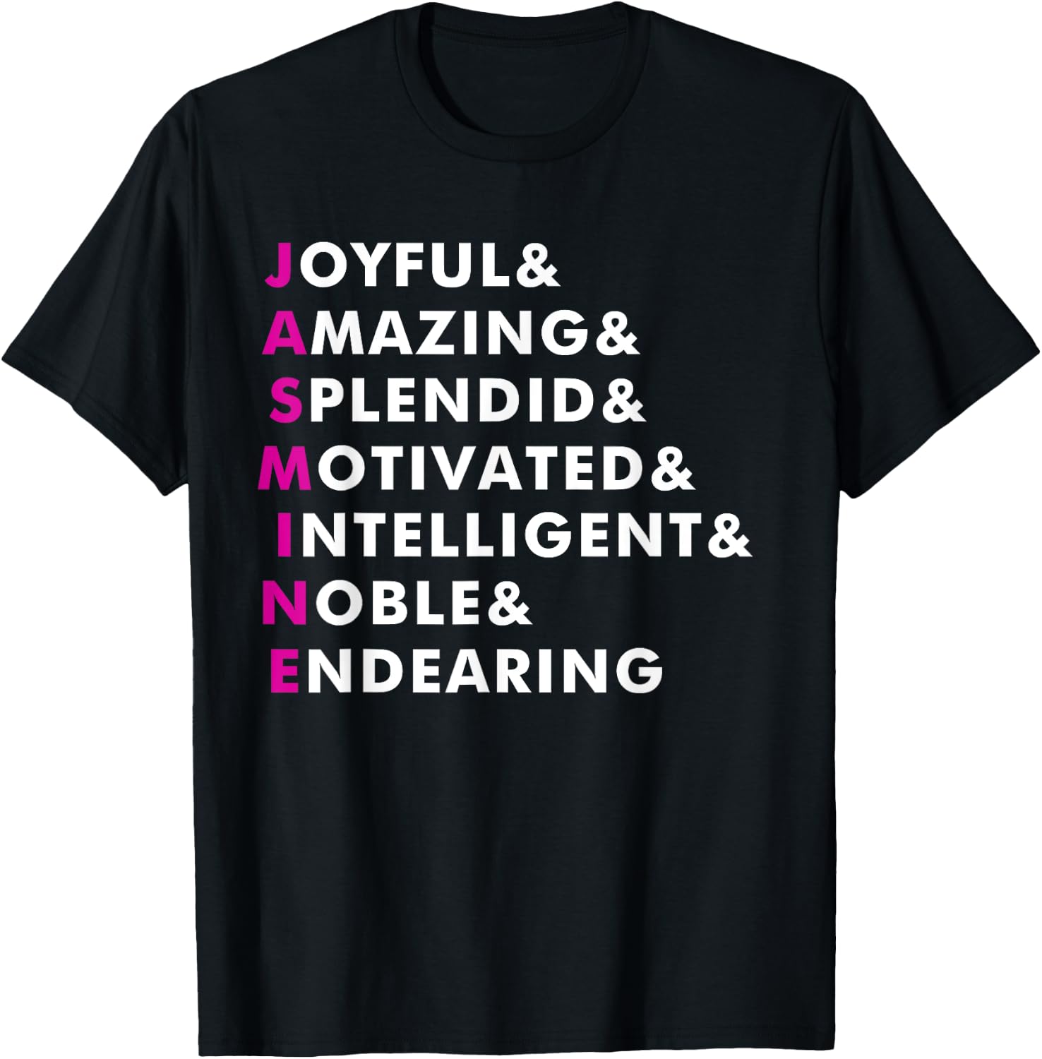 Jasmine Name Shirt Personalized Gift T-Shirt - T-Shirt | Black