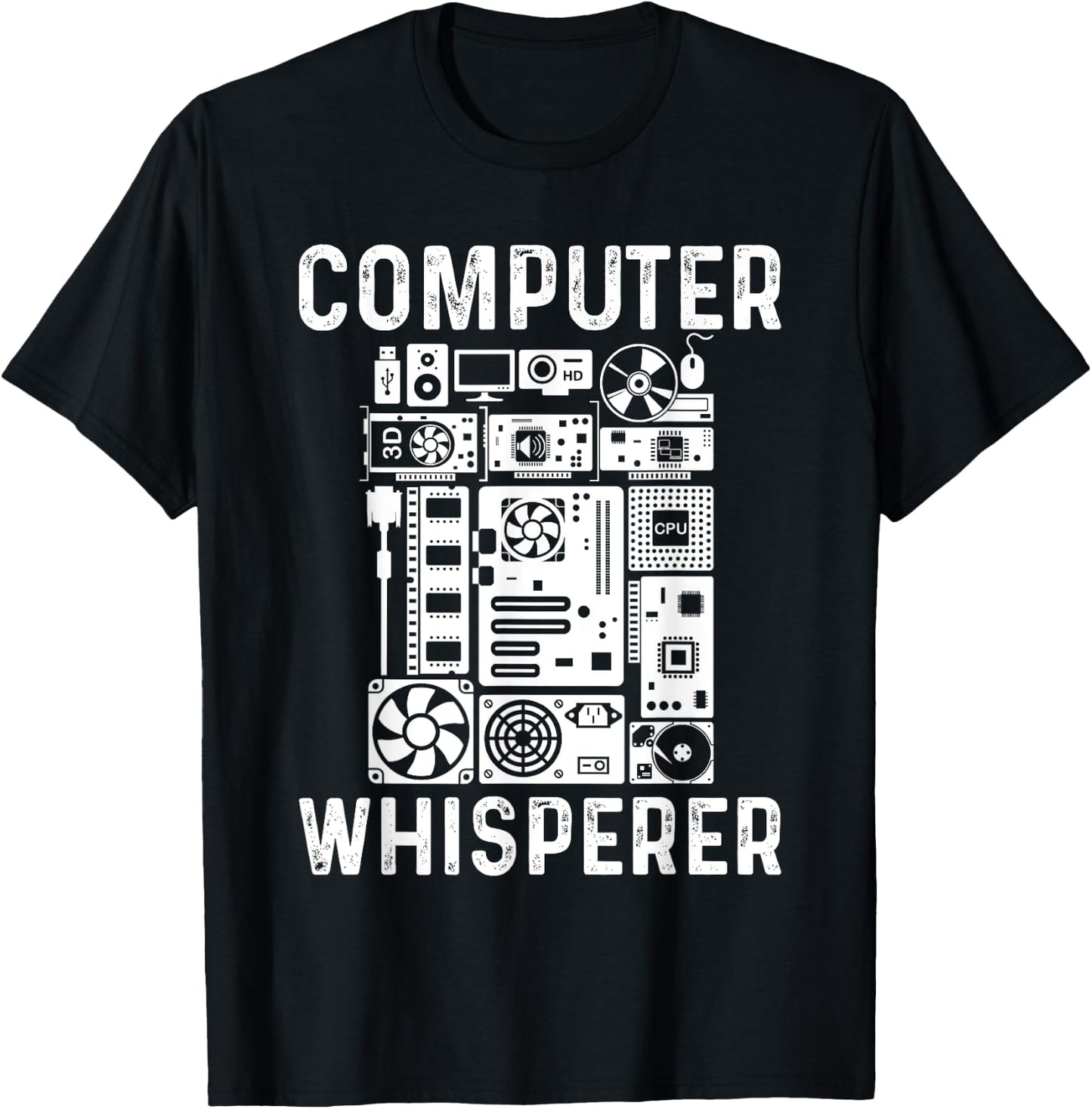 Funny Computer Geek Tech Nerd Gift Men Women Cool Support T-Shirt - T-Shirt | Black