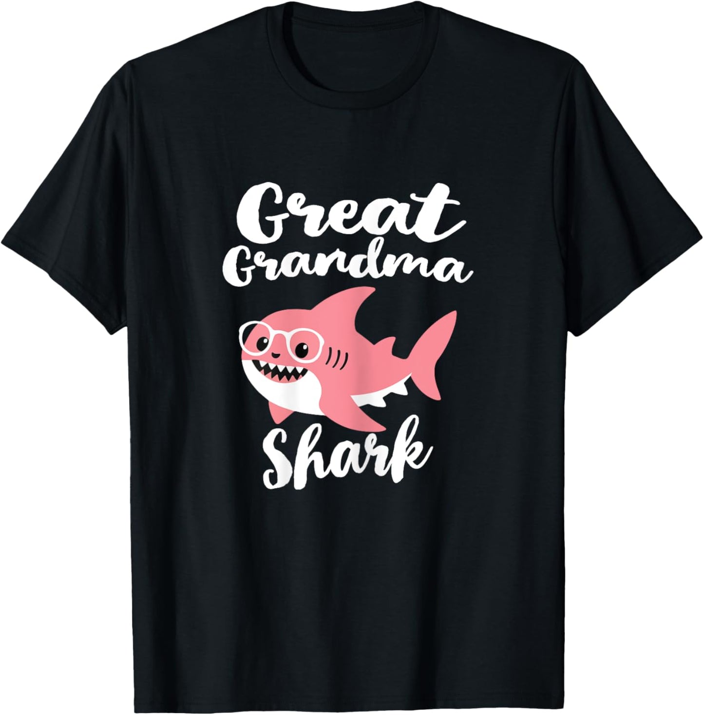 Great Grandma Shark Funny Mother's Day T-Shirt - T-Shirt | Black