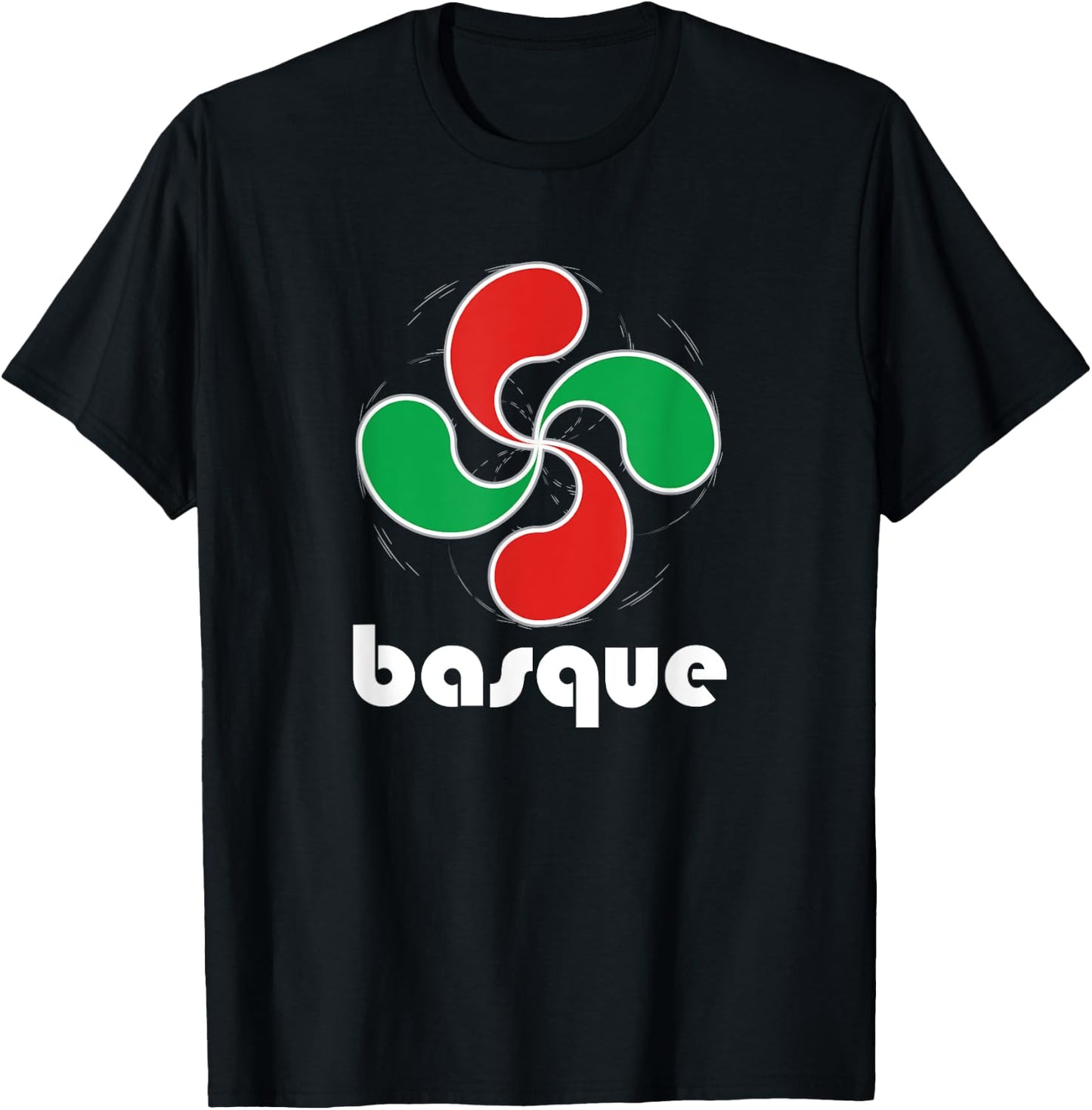 Basque T Shirt Basque Pride Lauburu Four Heads Symbol T-Shirt - T-Shirt | Black