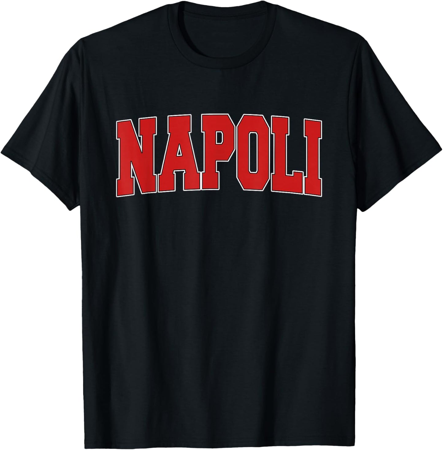 NAPOLI ITALY Varsity Style Vintage Retro Italian Sports T-Shirt - T-Shirt | Black