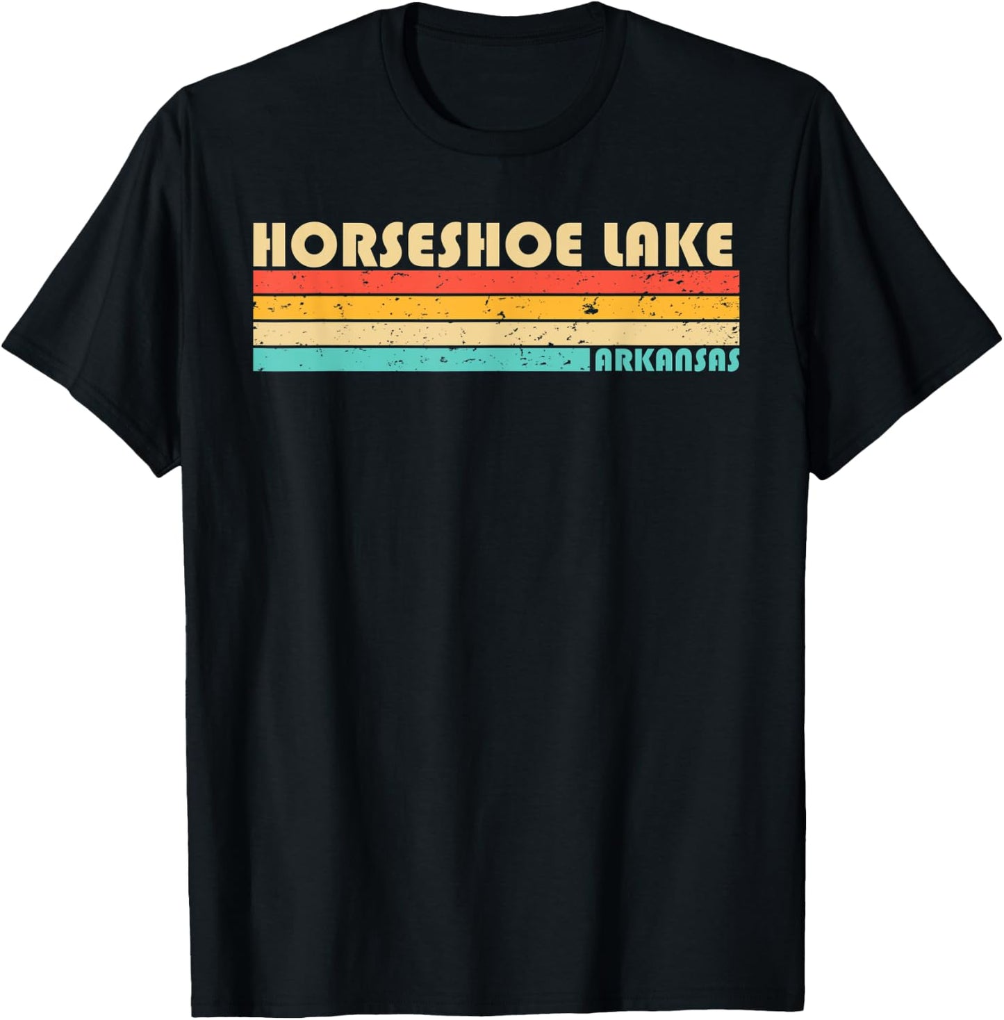 HORSESHOE LAKE ARKANSAS Funny Fishing Camping Summer Women Kids T-Shirt - T-Shirt | Black