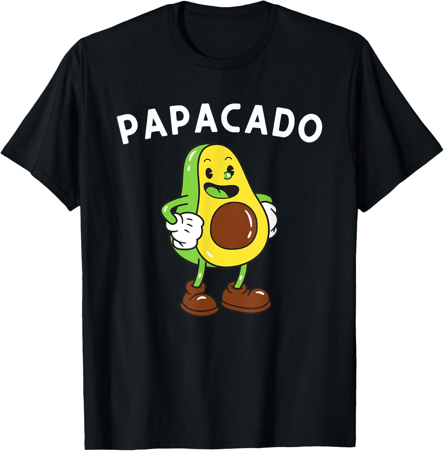 Papacado Dad Father - Avocado Lover & Guacamole Gift T-Shirt - T-Shirt | Black