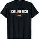 I Love You in German Language Germany Funny German Saying T-Shirt - T-Shirt | Black