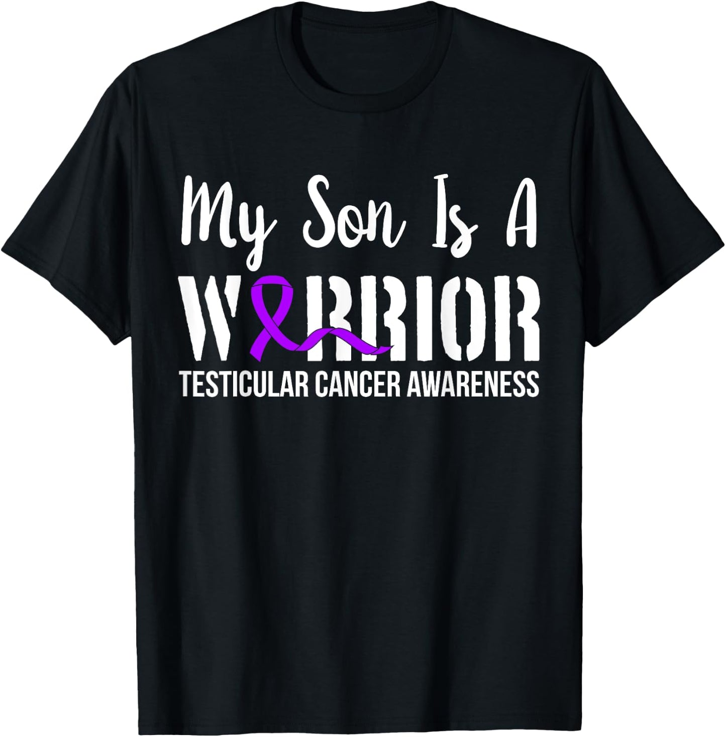 Testicular Cancer Shirt Gifts Awareness Ribbon Survivor T-Shirt - T-Shirt | Black
