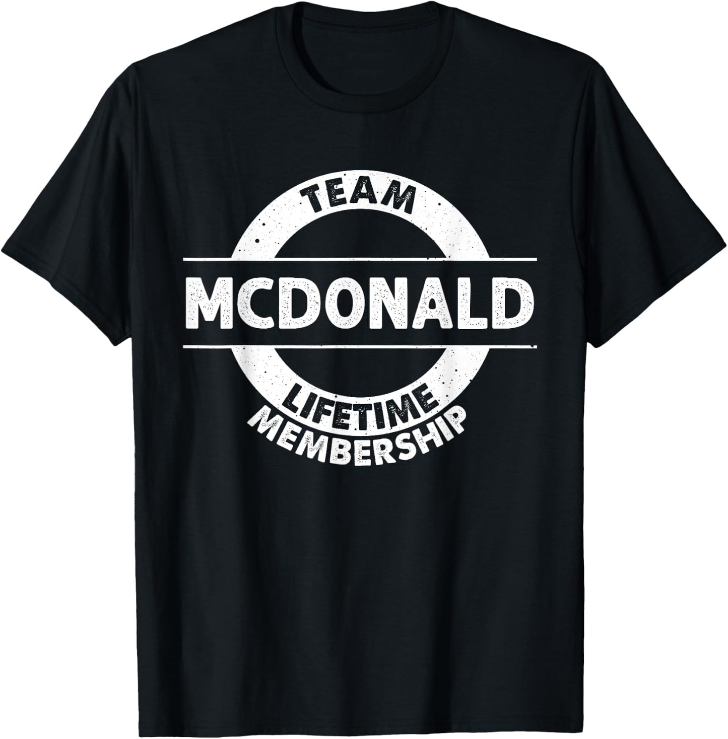 MCDONALD Gift Funny Surname Family Tree Birthday Reunion T-Shirt - T-Shirt | Black