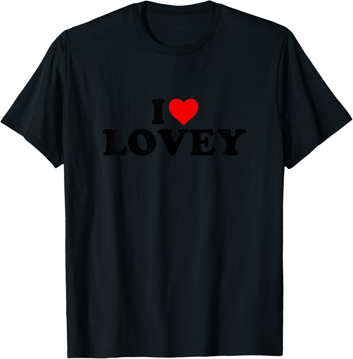Kids I Love Lovey Shirt For Boy Girl Toddler Children Youth T-Shirt - T-Shirt | Black
