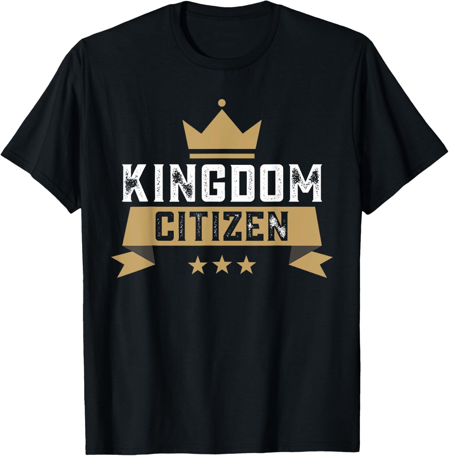 Kingdom Citizen Jesus Our Crowned King Heaven Citizenship T-Shirt - T-Shirt | Black