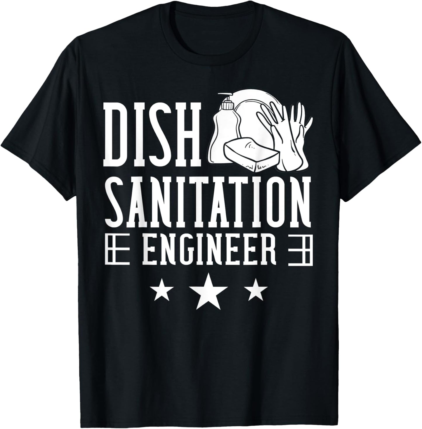 Dishwasher Dishwashing Gift Job Dish Washing T-Shirt - T-Shirt | Black