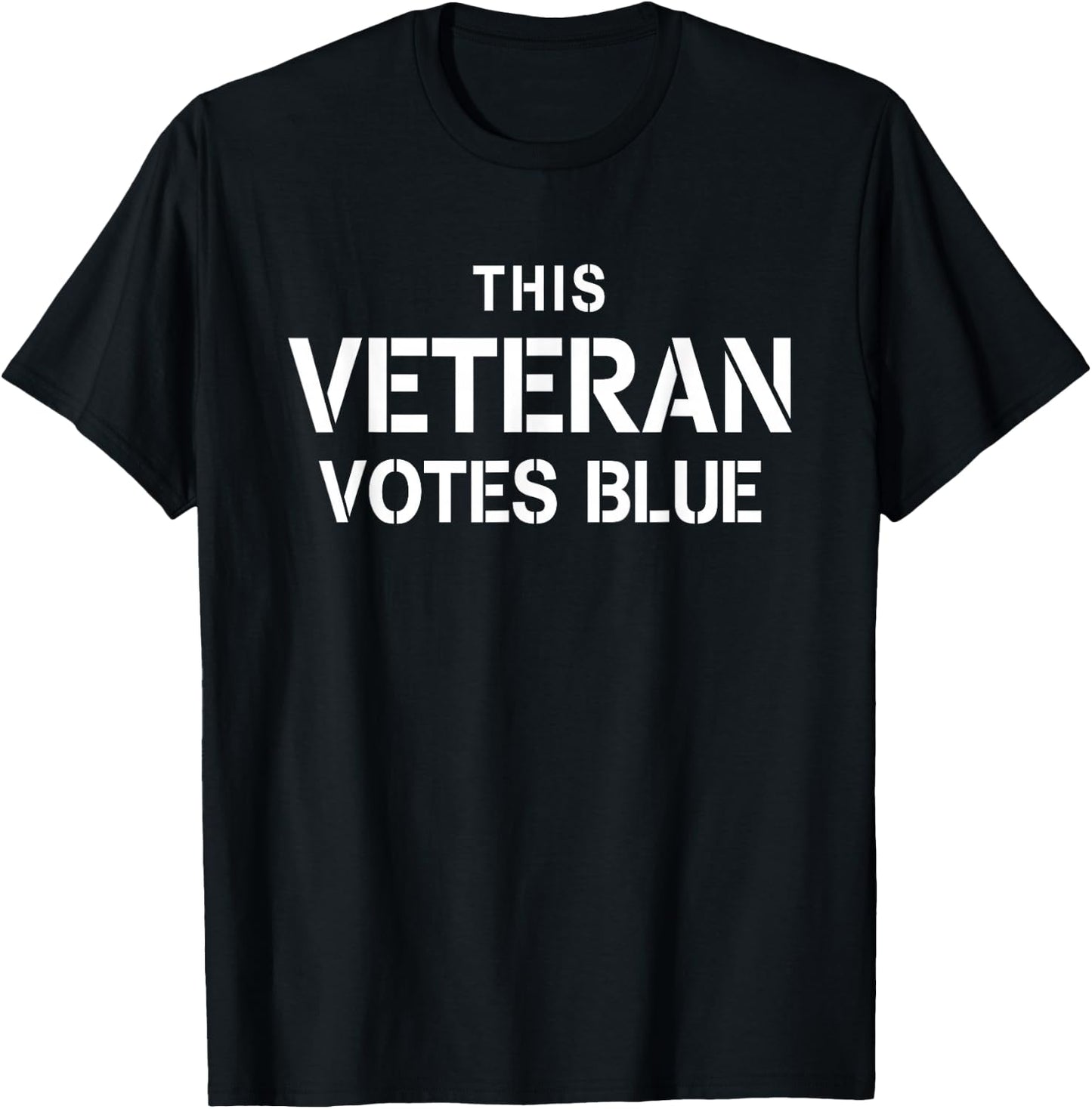 This Veteran Votes Blue Funny Military Vet T-Shirt - T-Shirt | Black