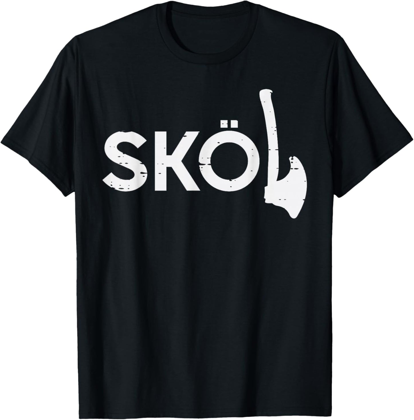 Viking Skol Axe Norse Mythology Chant Men Boys Kids Women T-Shirt - T-Shirt | Black