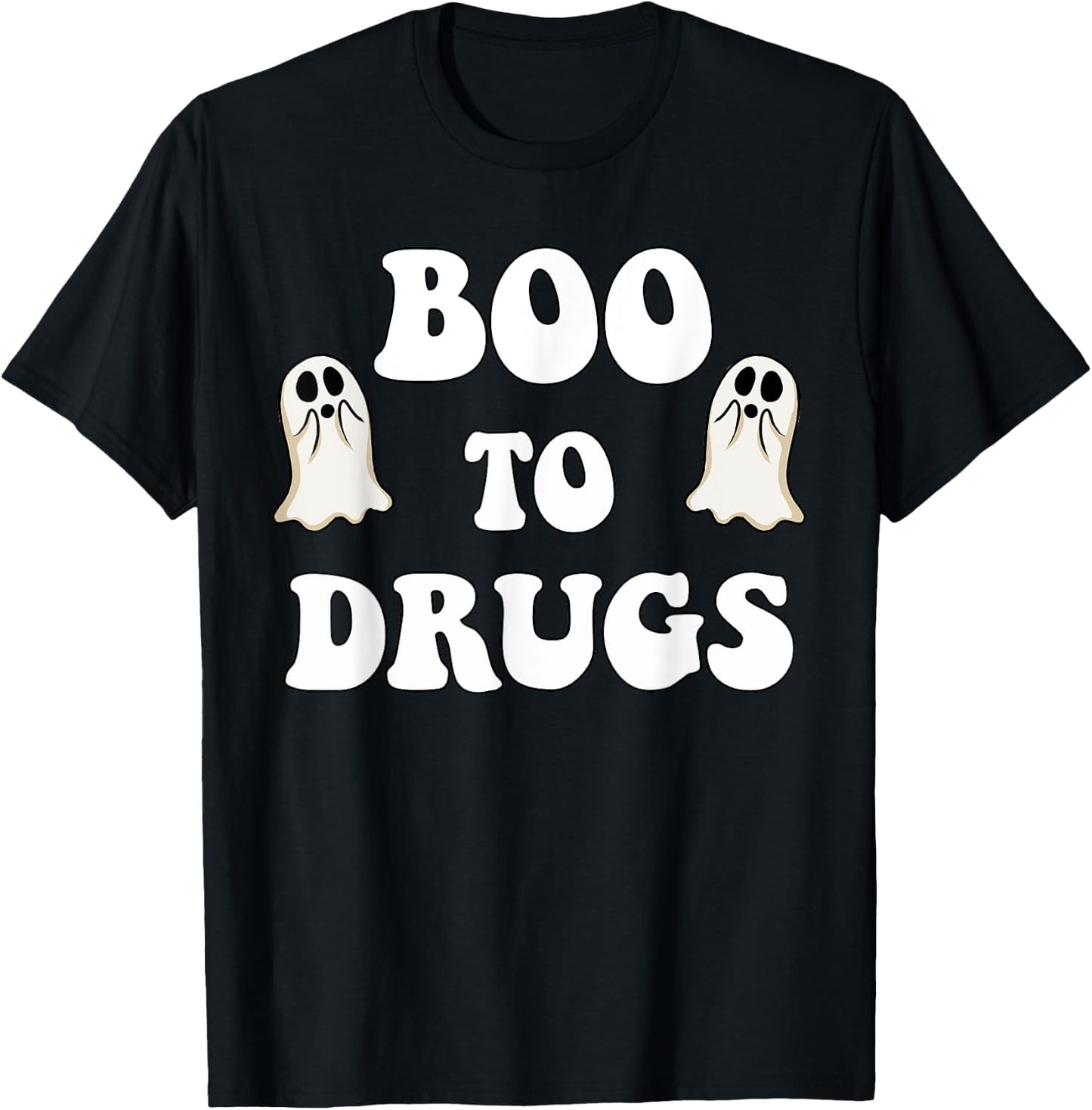 Red Ribbon Week BOO Drugs Yes To Halloween Say No To Drugs T-Shirt - T-Shirt | Black