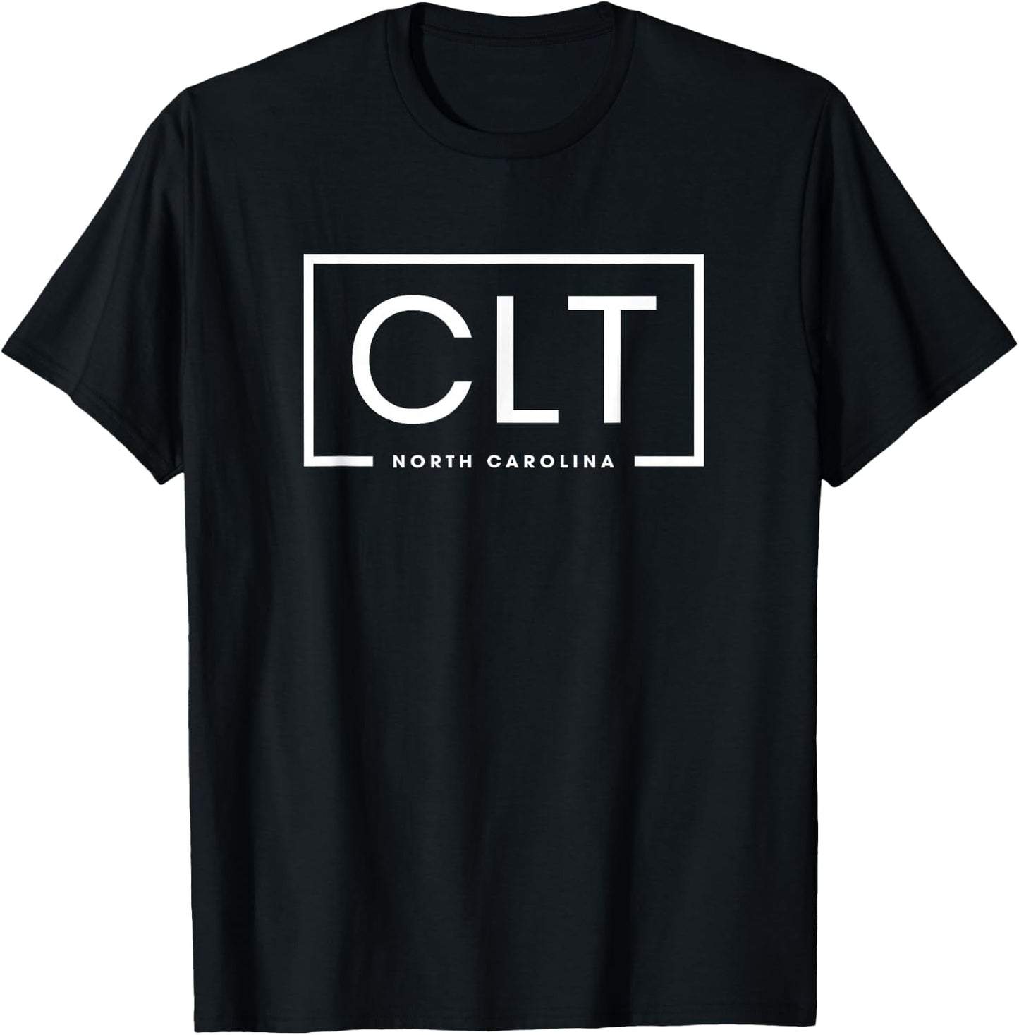 Charlotte NC CLT Square Retro Throwback Girls Women Souvenir T-Shirt - T-Shirt | Black