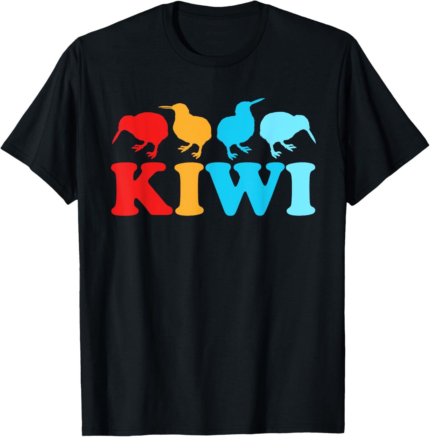 Kiwi Squad New Zealand Kiwi Bird T-Shirt - T-Shirt | Black