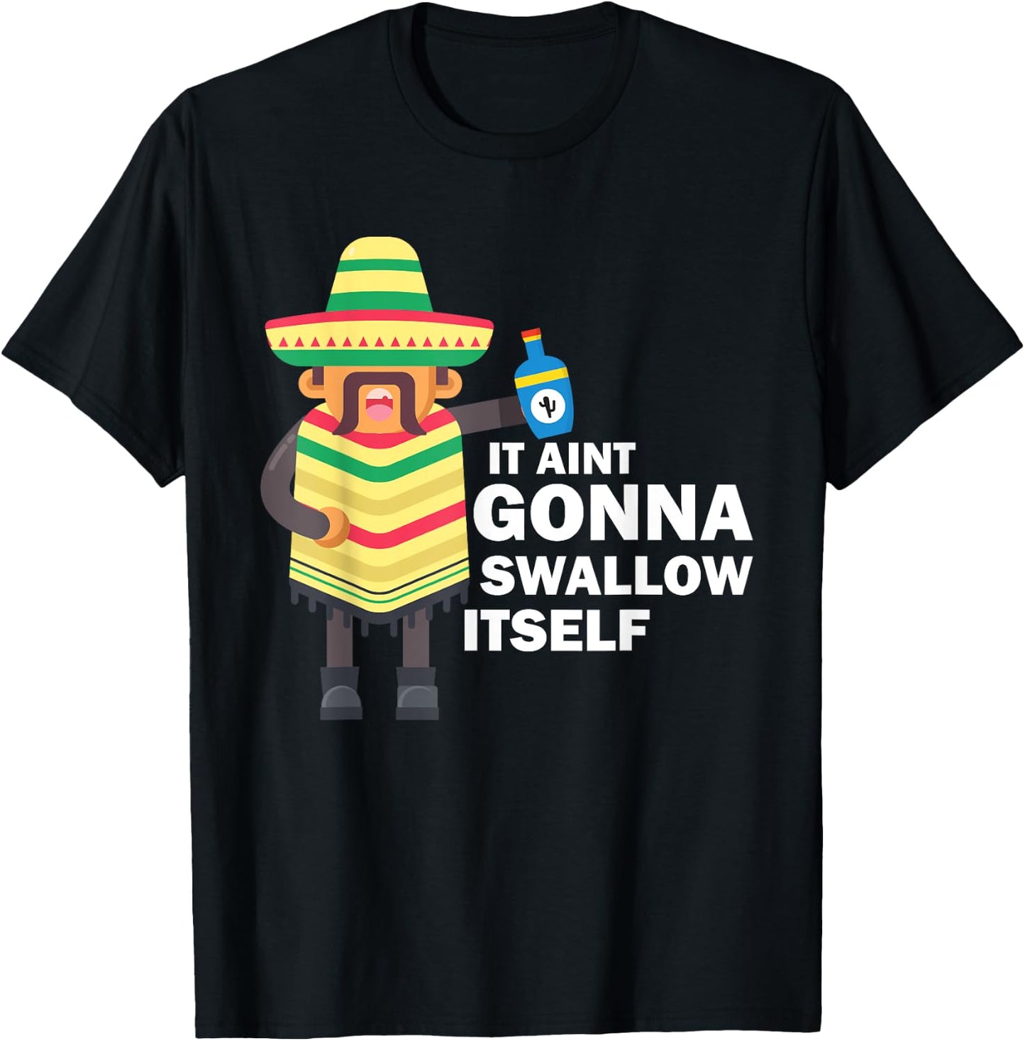 Juan Drinking Mexican Fiesta Quote Funny Cinco de Mayo T-Shirt - T-Shirt | Black