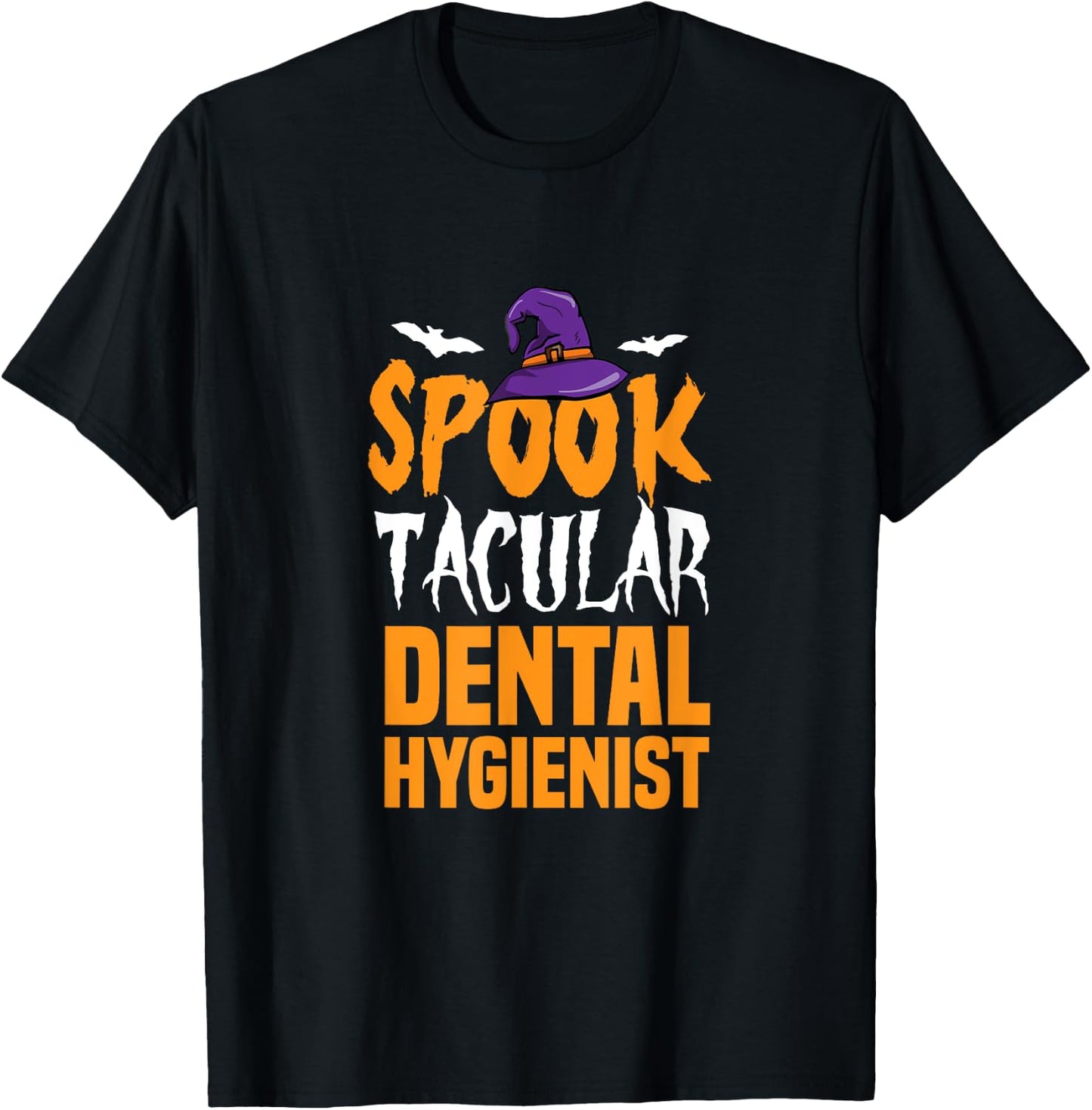 Spooktacular Dental Hygienist Halloween Outfit Tooth Doctor T-Shirt - T-Shirt | Black