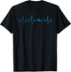 Sports Swimming Club Hobby Swimmer Heartbeat Swimming T-Shirt - T-Shirt | Black