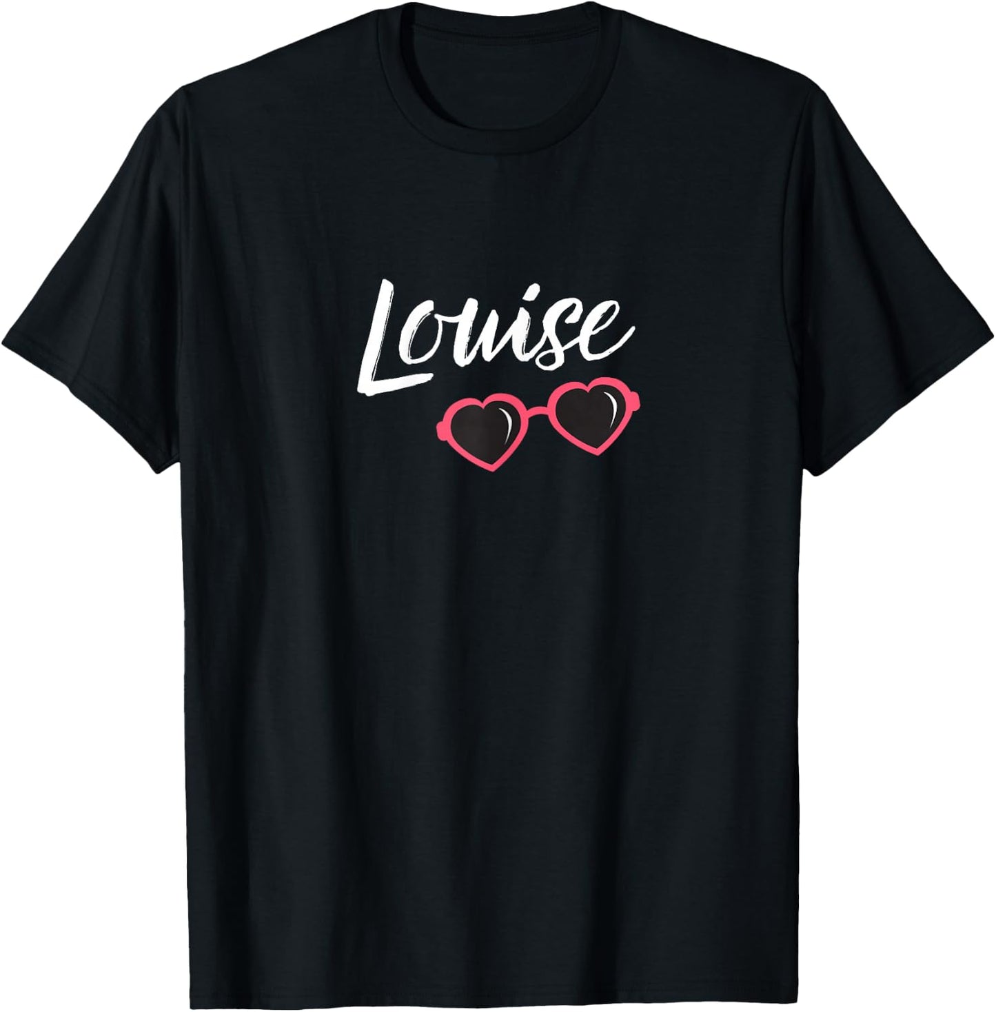 Louise Shirt Pink Glasses Cute Matching Best Friends T-Shirt - T-Shirt | Black