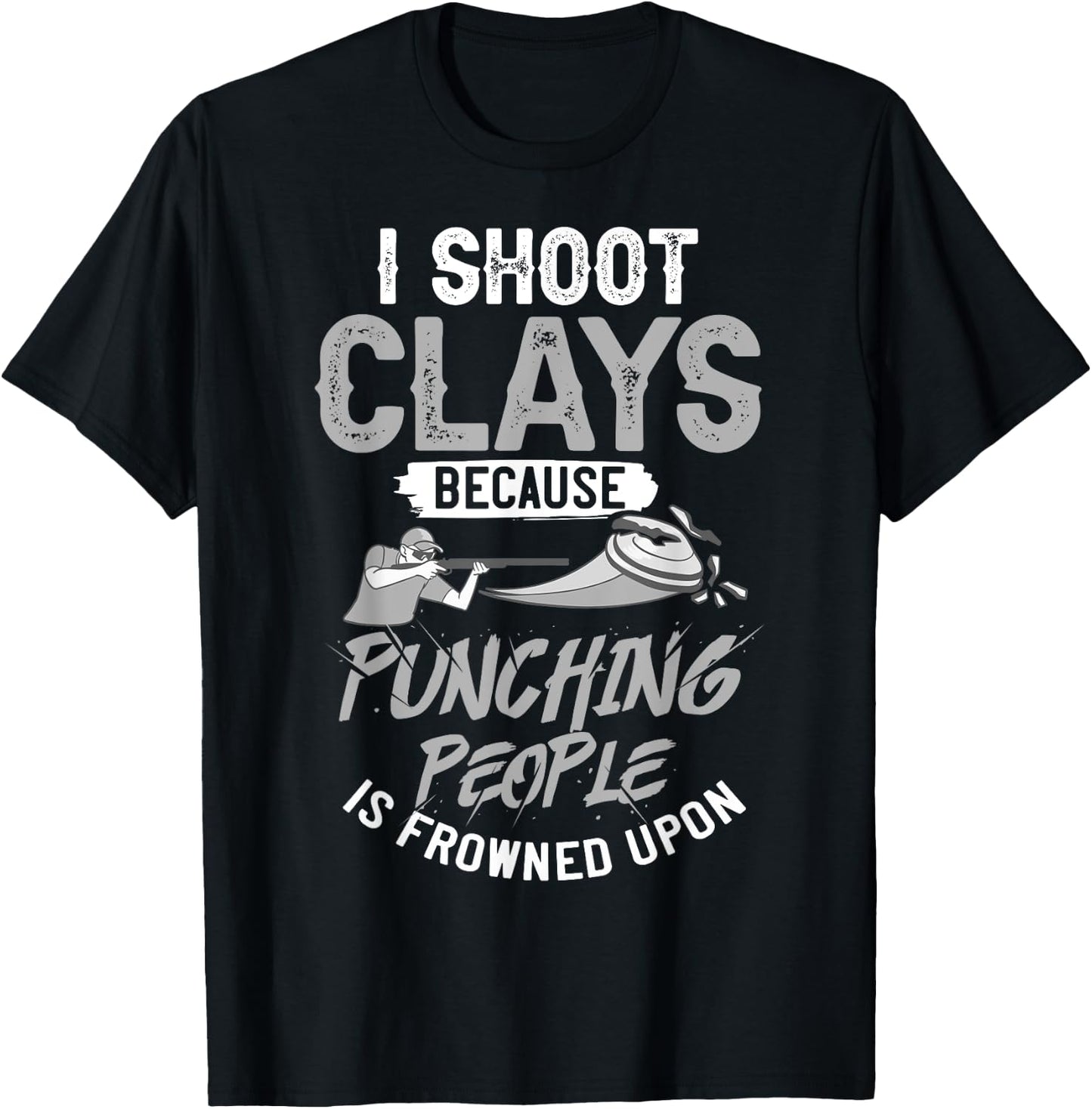 Sporting Clay Shooting Game Funny Sports T-Shirt - T-Shirt | Black