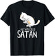 "Get Wrecked Satan" Funny Holy Warrior Demon Fighting Cat T-Shirt - T-Shirt | Black
