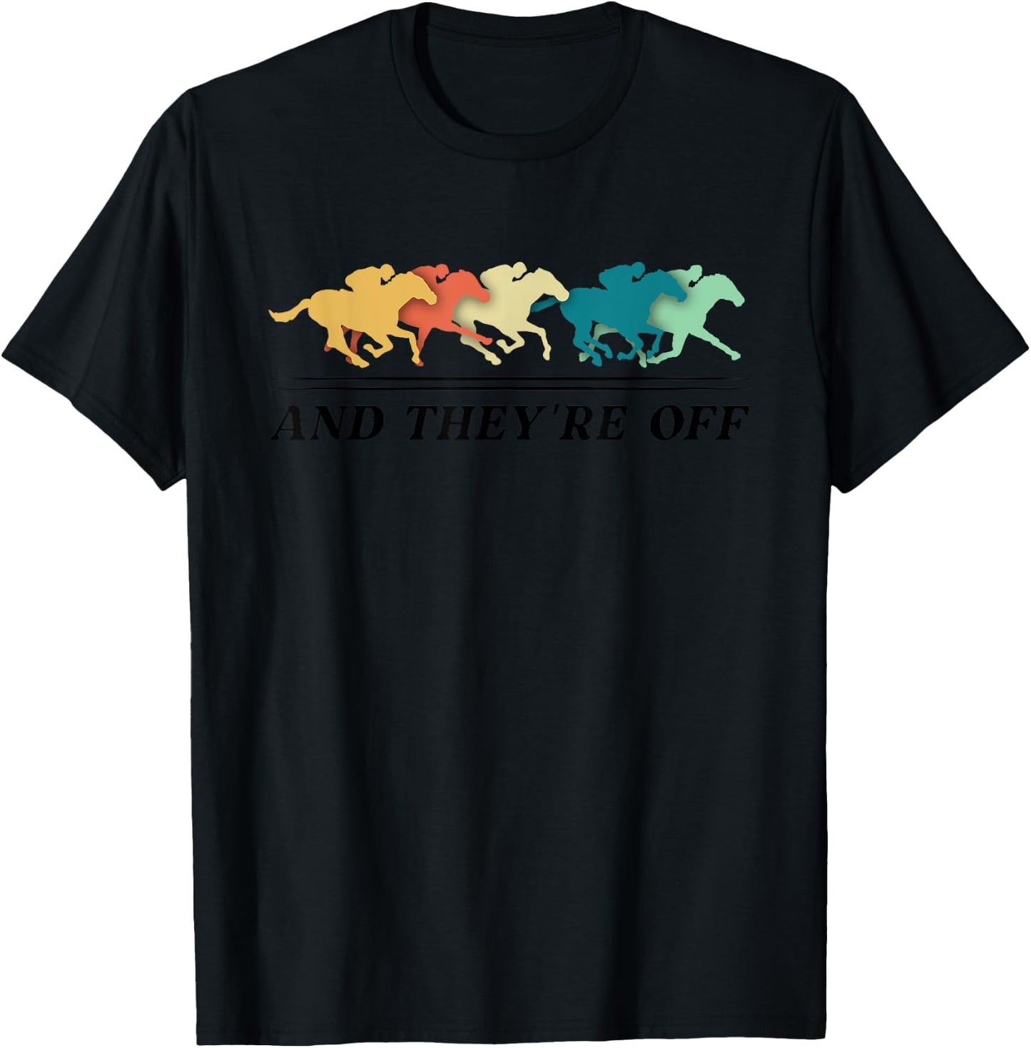 Funny Horse Racing Jockey Racer Derby Rider Track Race Gifts T-Shirt - T-Shirt | Black