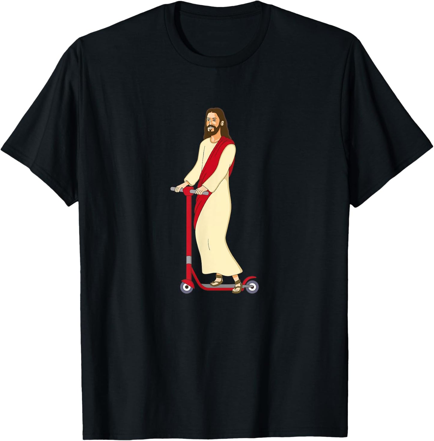 Christ on a Scooter Lord Jesus God Church Gift T-Shirt - T-Shirt | Black