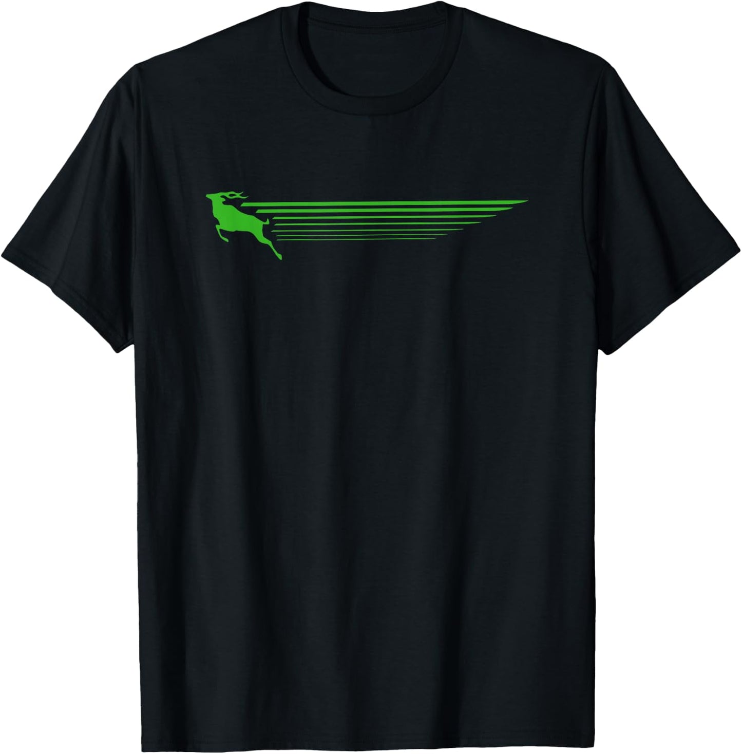 Run Like an Antelope | Retro Music-Inspired Design T-Shirt - T-Shirt | Black