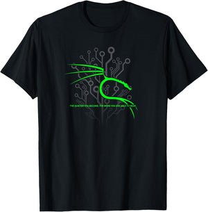 Backtrack Kali Linux with Dragon and Tagline - Green T-Shirt - T-Shirt | Black