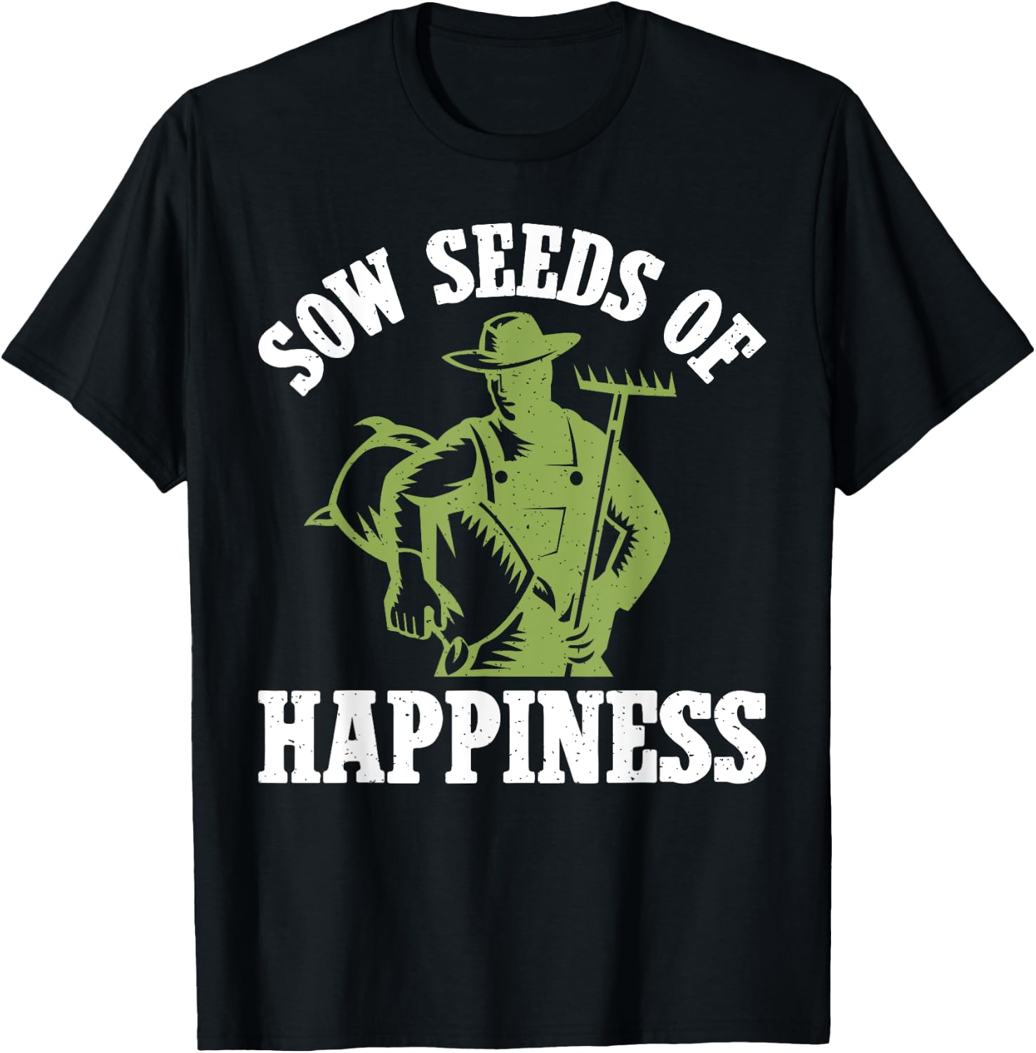 Sow Seeds of Happiness Farm T-Shirt - T-Shirt | Black