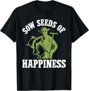 Sow Seeds of Happiness Farm T-Shirt - T-Shirt | Black