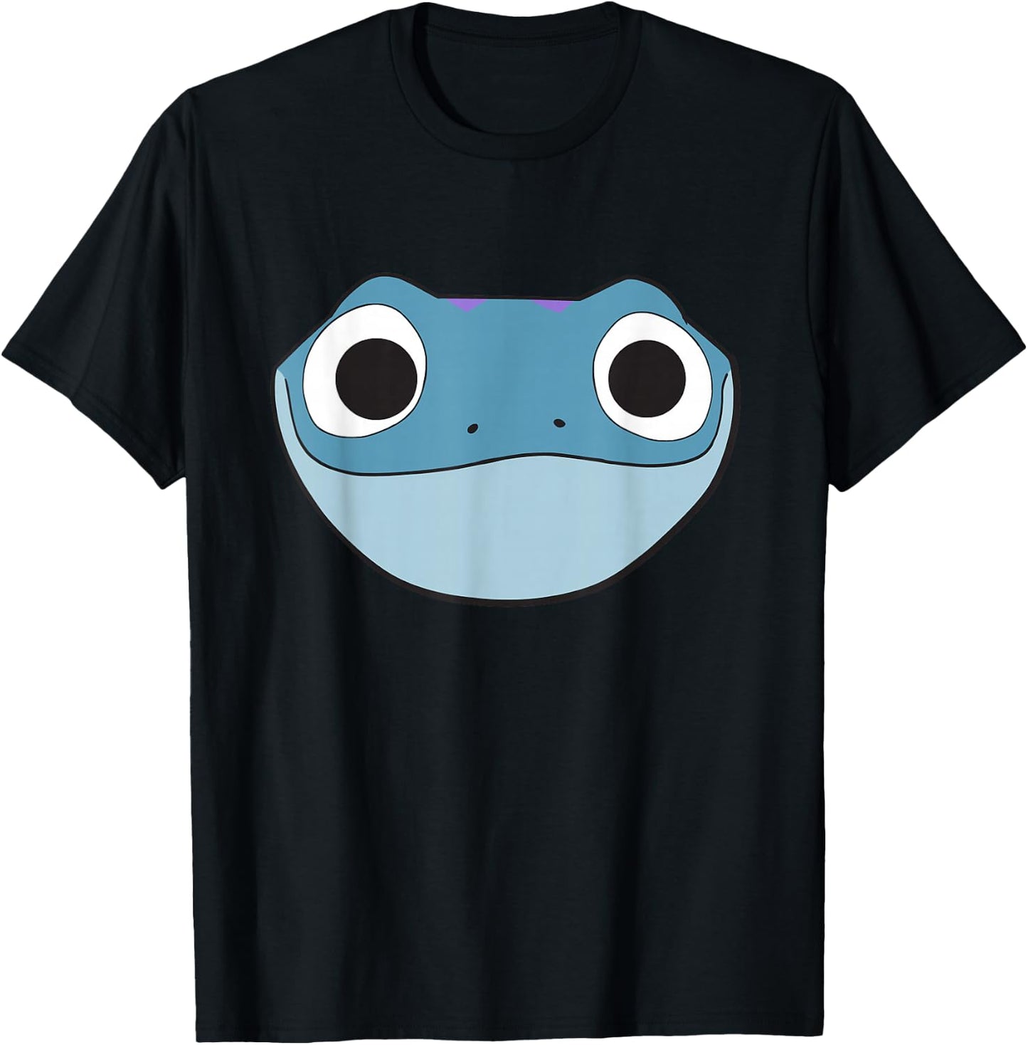 Disney Frozen 2 Bruni Cute Salamander Big Face T-Shirt - T-Shirt | Black