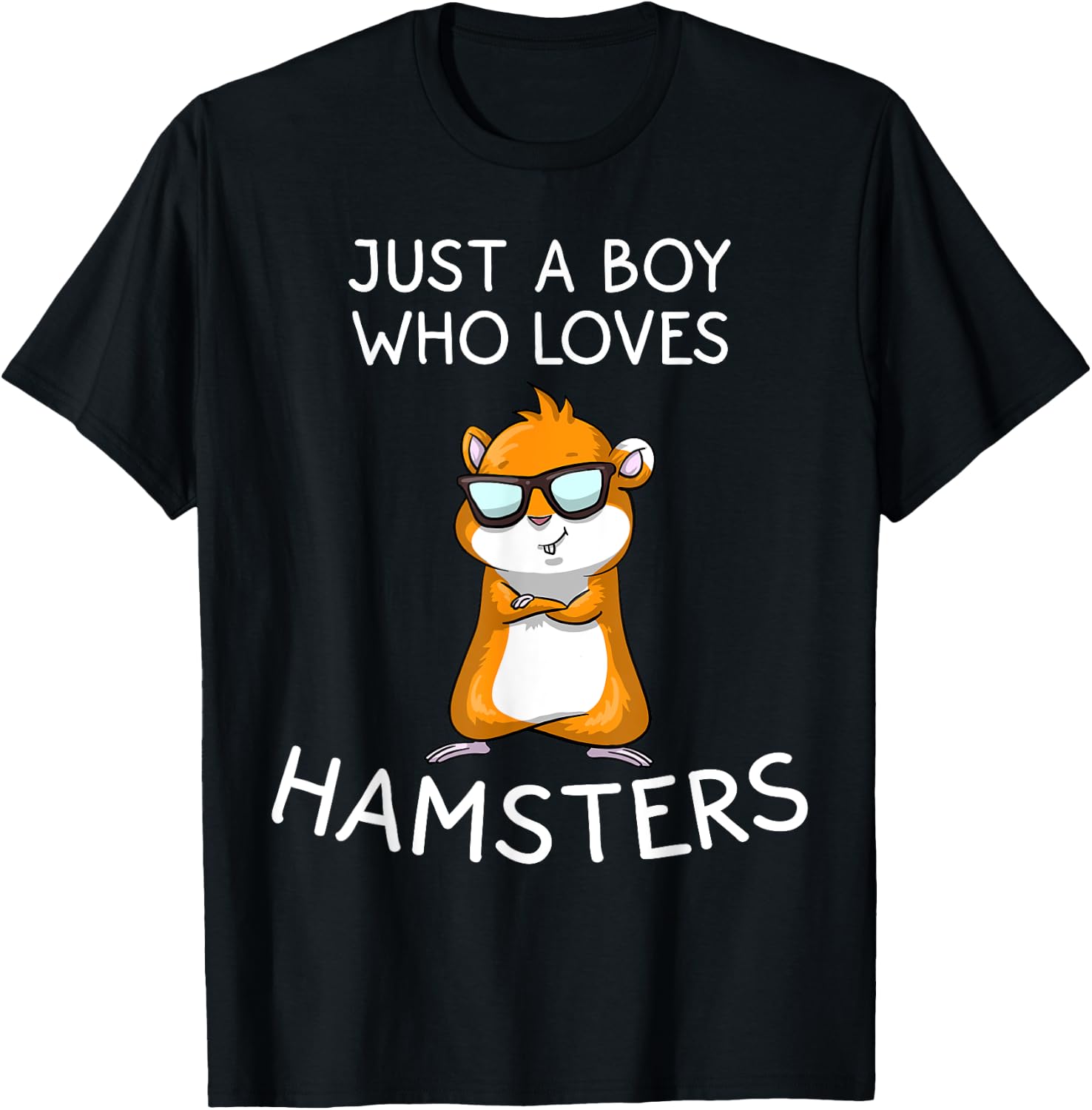 Funny Hamster Gift Kids And Boys Cool Tiny Rat Pet Lover T-Shirt - T-Shirt | Black