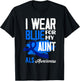 I Wear Blue For My Aunt Support ALS Awareness T-Shirt - T-Shirt | Black
