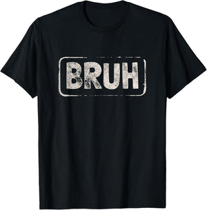 Bruh Gamer Slang Meme Design Short Sleeve T-Shirt - T-Shirt | Black