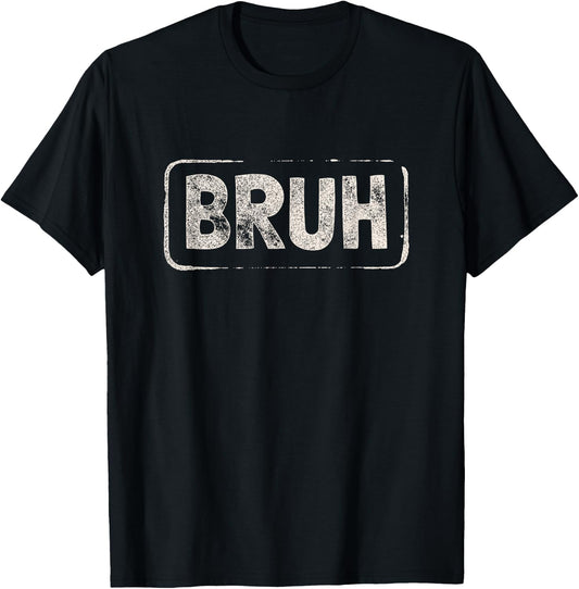 Bruh Gamer Slang Meme Design Short Sleeve T-Shirt - T-Shirt | Black