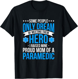 Proud Mom Of A Paramedic Student Ambulance Driver Gift Woman T-Shirt - T-Shirt | Black