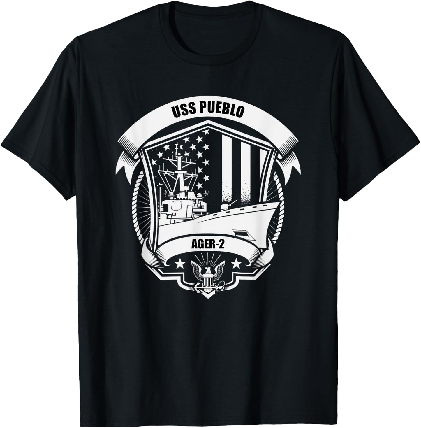 USS Pueblo AGER-2 T-Shirt - T-Shirt | Black