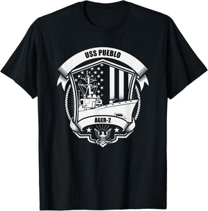 USS Pueblo AGER-2 T-Shirt - T-Shirt | Black