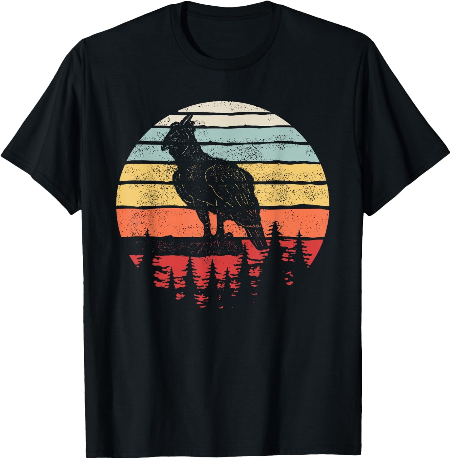 Vintage Retro Harpy Eagle T-Shirt - T-Shirt | Black