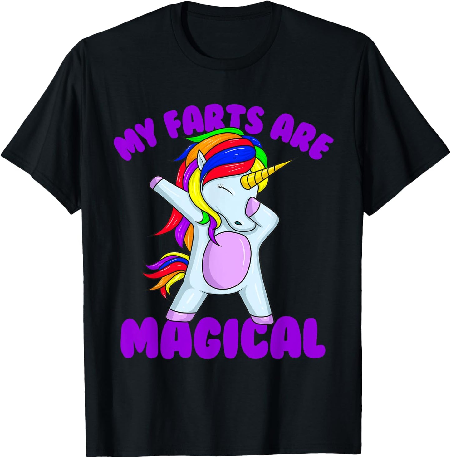 My Farts Are Magical Unicorn Embarrassing T-Shirt - T-Shirt | Black