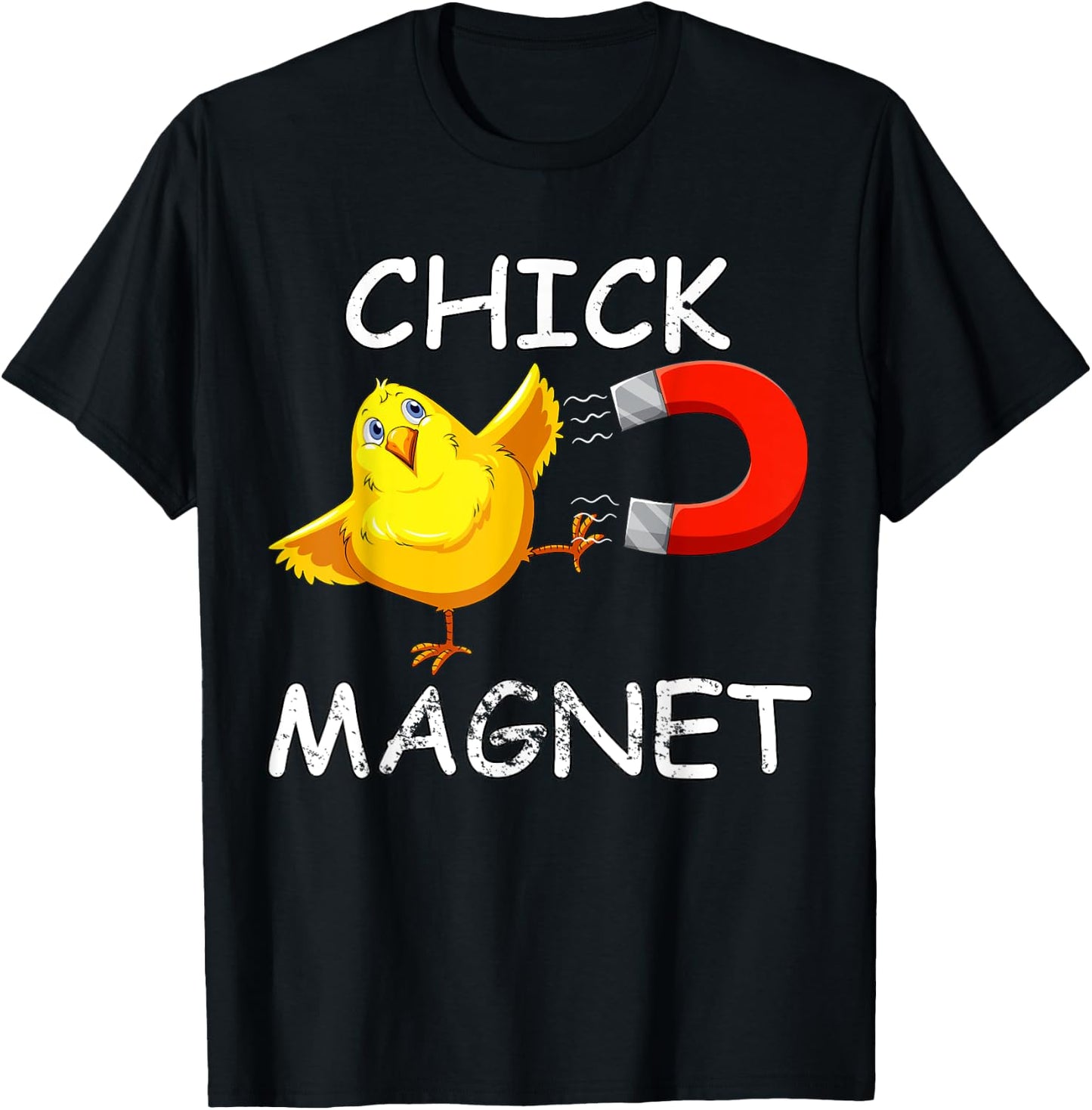 Chick Magnet Funny Easter Cute Baby Chicken Lover Kids Boys T-Shirt - T-Shirt | Black