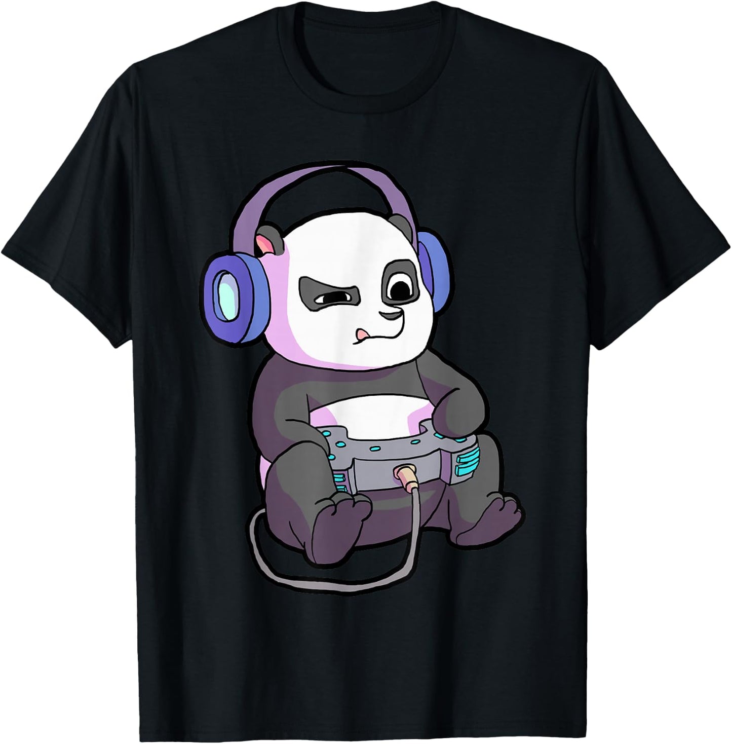 Gamer Shirt for Boys Gaming Teen Girl Funny Panda Shirt T-Shirt - T-Shirt | Black