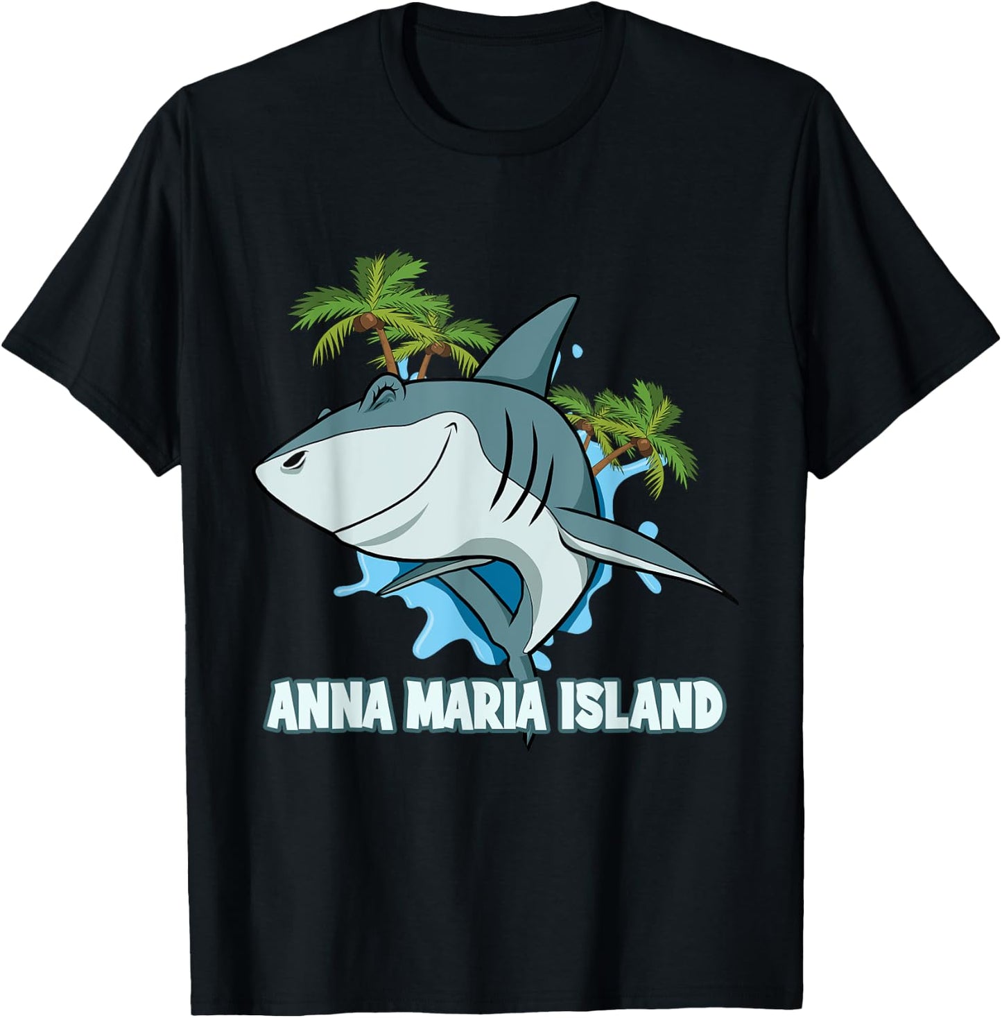 Anna Maria Island USA Shark Souvenir T-Shirt - T-Shirt | Black