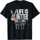 Life Is Better With Donkeys - Funny Donkey T-Shirt - T-Shirt | Black