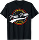 Proud Paw Paw Of A Few Dumb-ass Kids Vintage Fathers Day T-Shirt - T-Shirt | Black