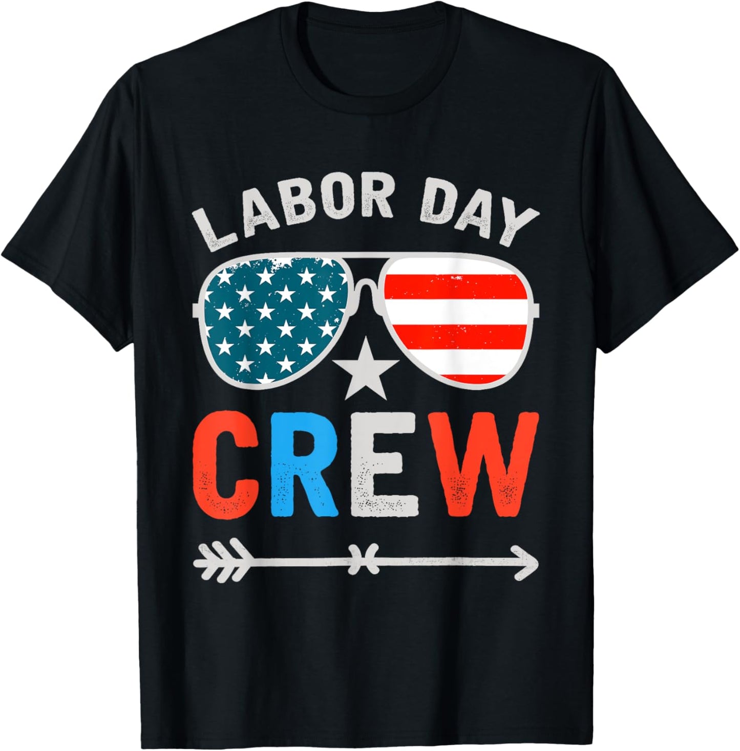 Happy Labor Day Crew Patriot Happy Labor Day T-Shirt - T-Shirt | Black